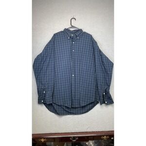 Ralph Lauren Shirt Mens XL Blue Green Black Watch Plaid‎ Button Down Blake Pony